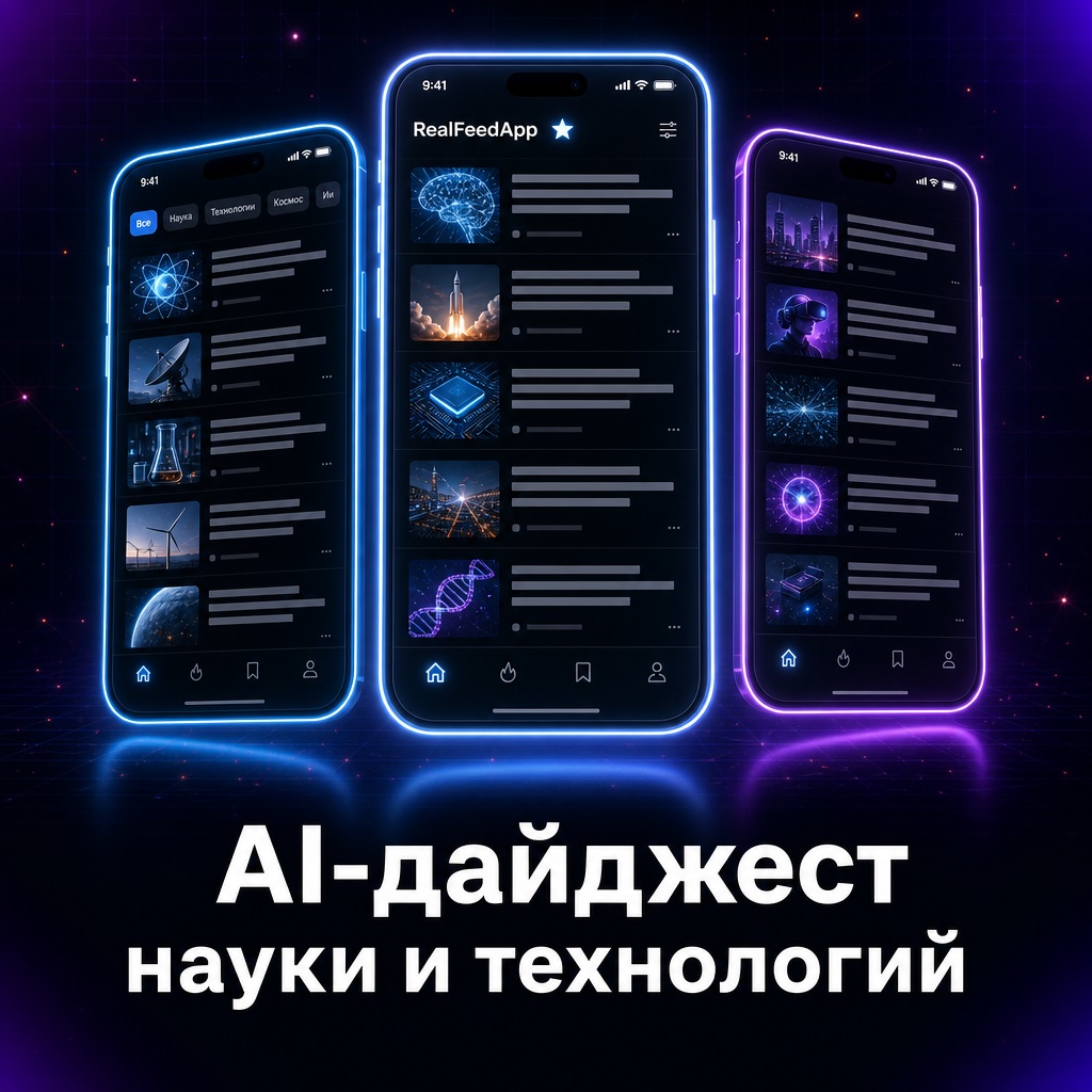 AI-дайджест науки и технологий. Только важное, без шума. Переход на сайт https://realfeedapp.com/